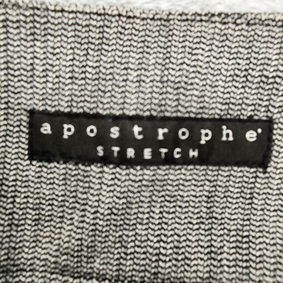 Vintage 90s Apostrophe Pants Womens 14 Gray Mid Rise Trouser Leg Stretch Office - Picture 3 of 10